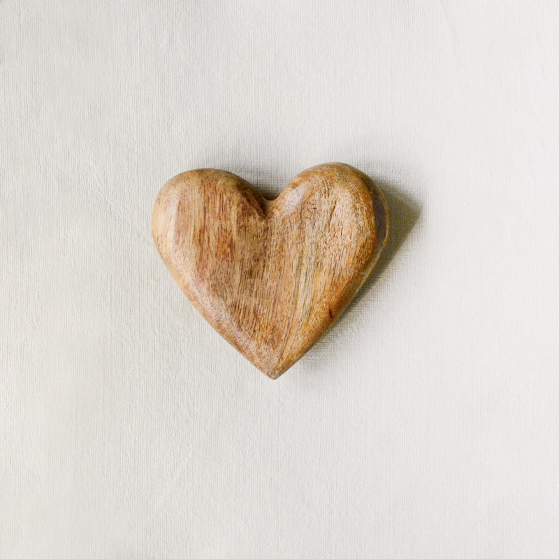 Creative Co-Op Mango Wood Heart - Image 2